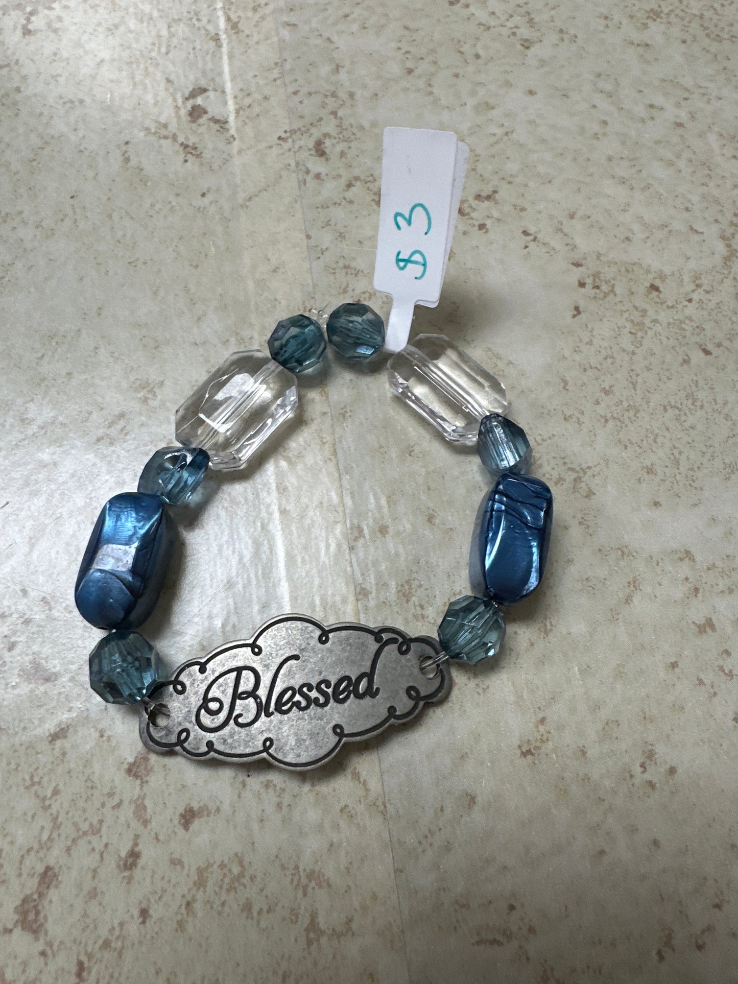 Bracelet-blue “blessed”